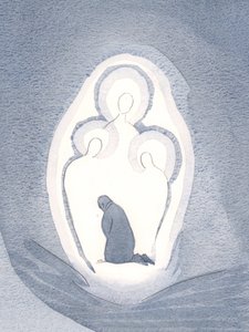 Rakastamme ja ihailemme kolmea jumalallista persoonaa sielussamme, kun elämme armon tilassa, 2000 (paperilla) tekijältä Elizabeth Wang