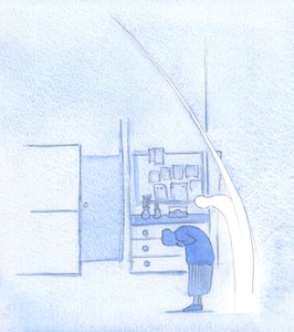 Aina kun kumarran Pyhän Kolminaisuuden edessä, pyhä enkelini tekee samoin, aivan kuten Hän kaikuu jokaisen kunnioittavan ristin merkin, 2002 (paperilla) tekijältä Elizabeth Wang