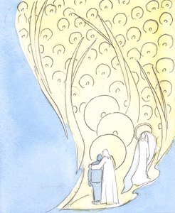 Aina kun rukoilemme Jeesuksen nimessä, jopa pimeydessä tai yksinäisyydessä, osallistumme koko Taivaan seuran elämään, 2004 (paperilla) tekijältä Elizabeth Wang