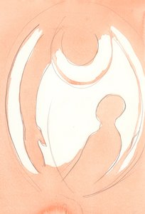 Aina kun kadumme syntejämme, Isä Jumala syleilee meitä nopealla anteeksiannon liikkeellä, 2001 (paperilla) tekijältä Elizabeth Wang