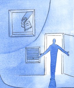 Avoimella sydämellä rukoileva on kuin ystävä, joka tervehtii ystävällisesti sen sijaan, että puhuisi keittiön luukun kautta, 2003 (paperilla) tekijältä Elizabeth Wang