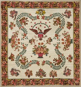 Medallion Quilt, n. 1830 (puuvilla) tekijältä Elizabeth Welsh