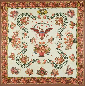 Peitto, n. 1825 (applikoidut puuvillat) tekijältä Elizabeth Welsh