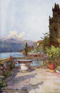 Puutarha Ortassa (väri litho) tekijältä Ella Du Cane