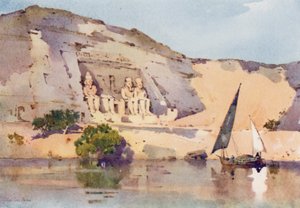 Abu Simbel (väri litho) tekijältä Ella Du Cane