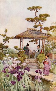Iris Garden (väri litho) tekijältä Ella Du Cane
