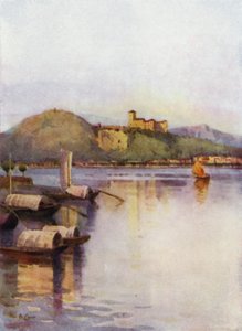 Angera, Lake Maggiore (väri litho) tekijältä Ella Du Cane