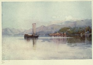 Bellagio, Lago di Como, kuvitus Richard Bagotin teoksesta "Italian järvet".