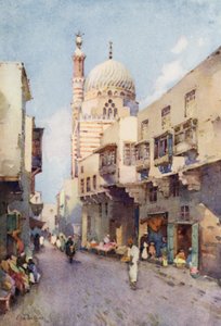 Darb-el-Gamamiz, Kairo (väri litho) tekijältä Ella Du Cane