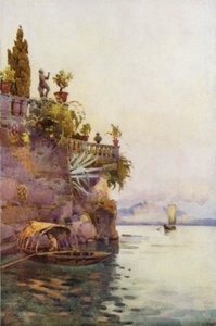 Terassin varjossa (väri litho) tekijältä Ella Du Cane