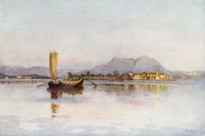 Isola Pescatori, Maggiore-järvi (väri litho) tekijältä Ella Du Cane