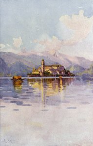 San Giulion saari, Orta-järvi (väri litho)