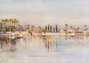 Rodan saari, Kairo (väri litho) tekijältä Ella Du Cane