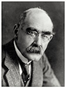 Rudyard Kipling (1865-1936) englantilainen kirjailija, joka muistetaan parhaiten runoistaan "Just So Stories" ja "The Jungle Book". tekijältä Elliott and Fry Photography Studio