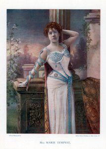 Dame Marie Tempest, englantilainen laulaja ja näyttelijä, 1901.