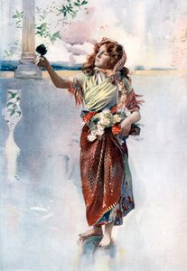 Ellaline Terriss Bluebellissa Fairylandissa, vuodelta 1902. tekijältä Ellis and Walery