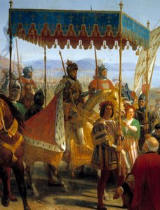 Kaarle VIII:n (1470-1498) saapuminen Napoliin tekijältä Eloi Firmin Feron