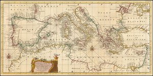 1748 kartta - Välimeren ja Adrianmeren tarkka kartta; saaristo ja osa Mustasta merestä mukaan lukien