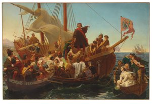 Kolumbuksen lähtö Paloksesta vuonna 1492, 1855