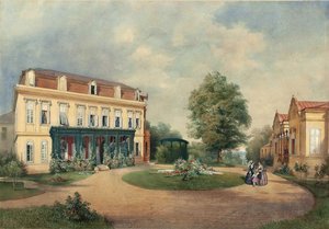 Emanuel Stöckler Albert Hardtin perheen maalaistalo Hadersdorfissa lähellä Wieniä 1854