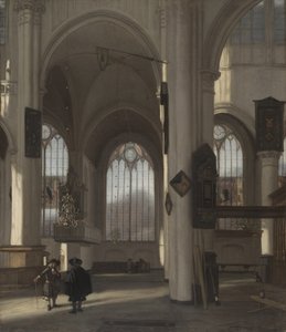 Kirkon sisustus, n. 1680 (öljy kankaalle) tekijältä Emanuel de Witte
