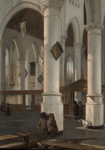 Oude Kerkin sisätilat, Delft, luultavasti vuodelta 1650. tekijältä Emanuel de Witte