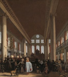 Amsterdamin portugalilaisen synagogan sisustus, 1680 tekijältä Emanuel de Witte