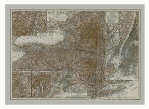 New Yorkin kartta, 1900-luku.