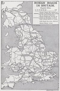 Roomalaiset tiet Britanniassa (litho)