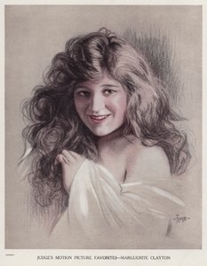 Marguerite Clayton, yhdysvaltalainen mykkäelokuvanäyttelijä (värilitho) tekijältä Emil Flohri