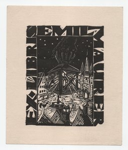 Ex Libris Emil Maurer (kaiverrus) tekijältä Emil Maurer