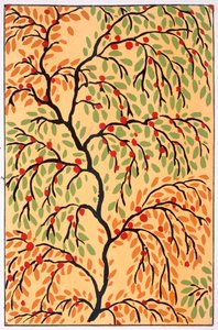 Kukkakimput ja lehdet n. 1925 (väri litho) tekijältä Émile Allain Séguy