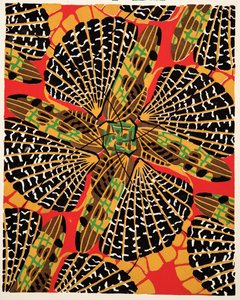 Yksityiskohta levyltä 19, Insectes, pub. 1930-luku (pochoor print) tekijältä Émile Allain Séguy