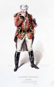 Edouard Fournierin Beaumarchaisin (1732-1799) täydellinen teos. piirustus Emile Bayard. Ed. Laplace, Sanchez et Cie, Pariisi 1876. Tämä on Begearss elokuvassa "Syyllinen äiti" tekijältä Emile Antoine Bayard