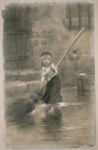 Cosette. Kuvitus Victor Hugon teoksesta Les Misérables, 1862