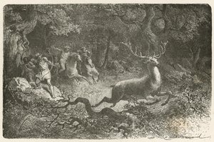 Metsästys pronssikaudella tekijältä Emile Antoine Bayard