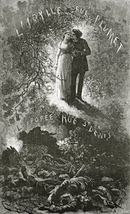 Marius ja Cosette, 1800-luku (bw kaiverrus) tekijältä Emile Antoine Bayard