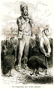 Englantilainen haluaa ostaa kalkkunoita, mutta Julien ei ymmärrä hänen aksenttiaan. tekijältä Emile Antoine Bayard