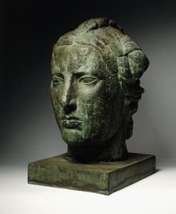 Vapauden päällikkö; Tete de Liberte, n. 1914 (pronssi vihreällä patinalla) tekijältä Emile Antoine Bourdelle