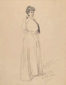 Luonnos Lady tekijältä Emile Auguste Carolus Duran