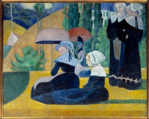 Bretonit sateenvarjoineen tekijältä Emile Bernard