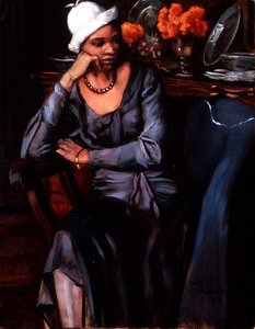 Negress ja Cloche Hat (öljy kankaalle) tekijältä Emile Bernard