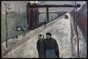 Quai de Clichy - 1887 (öljy kankaalle) tekijältä Emile Bernard