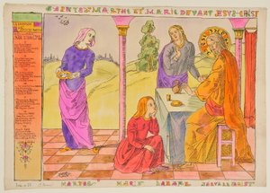 Pyhä Martta ja Maria Jeesuksen Kristuksen edessä