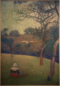 Istuva Bretoni nainen tekijältä Emile Bernard
