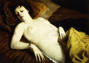 Nukkuva alaston rannerengas; Nu Couche au Rannekoru, 1930