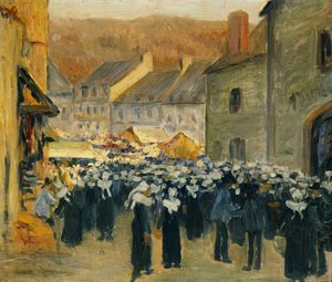 Pont-Avenin markkinat; Pont-Avenin markkinat, 1886 tekijältä Emile Bernard