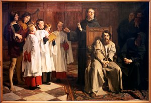 Emile Wauters. Hugo van der menee Punaisessa luostarissa. 1872. Öljy kankaalle. (öljy kankaalle) tekijältä Emile Charles Wauters