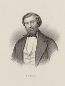 Säveltäjä Giuseppe Verdin muotokuva 1813-1901, noin 1860.