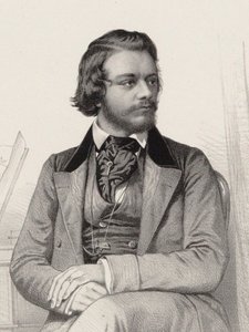 Pianisti ja säveltäjä Theodor Leschetizkyn muotokuva 1830-1915, noin 1860.